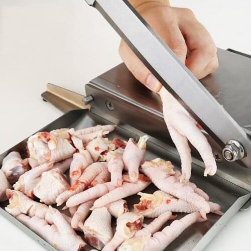 Stainless Steel Meat Slicer Manual Meat Cutter Slicer Pork Ribs Chicken Feet Beef Mutton Cutting Machine Manual Food Processor