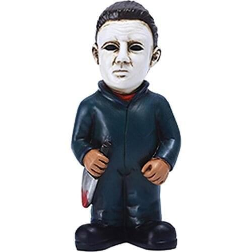 Mini Resin Moss Micro Scary White-faced Resin Crafts Decoration Outdoor Garden Ornaments Halloween Ornaments Dropshipping