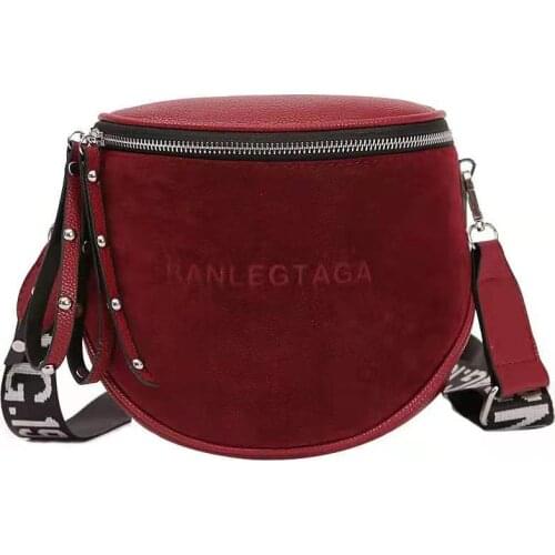 Fashion Women Small vintage Lady Semicircle Saddle Shouder Bag Bucket Bags Crossbody Tote Bag Females casual Bag