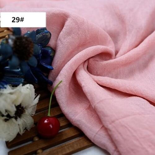 Soft Cotton Linen Fabric Tencel Crepe Bamboo Slub Fabric for Dress,Pants,Shirts Cloth Black White Blue Yellow Pink by the meter