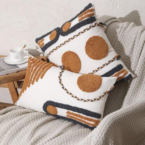 Ethnic Embroidered Cushion Cover 45x45cm Pillow Case Cover Decorative Pillowcase Home Decor Boho Living Room Sofa Cushion Covers