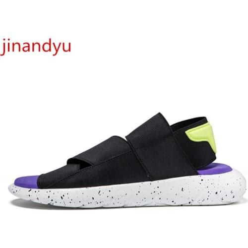 Beach Shoes Mens Sandals Stretch Cloth Casual Shoes Non Slip Comfy Shoes Black Sandals for Men Outdoor Summer Shoe
