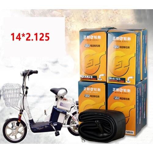 Electric Bicycle Tire 14" 14*2.125 Tyre Bend gas nozzle Kid Bicycle Rubber Inner Tube Camera E-bike Tires