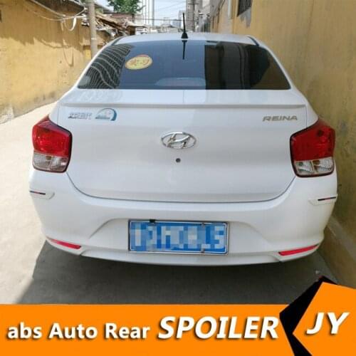 For HYUNDAI Verna Spoiler 2017 ACCENT spoiler High Quality ABS Material Car Rear Wing Primer Color Rear Spoiler