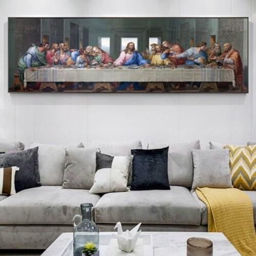 Last Supper Canvas Art Paintings Reproductions Classical Wall Art Canvas Prints By Da Vinci Christian Decorative Wall Pictures