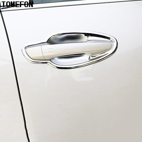 TOMEFON 8pcs For Peugeot 3008 GT 2017 2018 ABS Chrome Door Handle Bowl Cup Cover Trim Car Sticker Car Exterior Styling