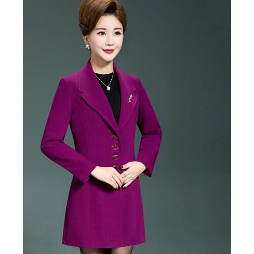 Womens Windbreaker Long Trench Coat For Women Clothes Plus Size 4XL 5XL Autumn Khaki Coats Mujer Casaco Feminino KJ203