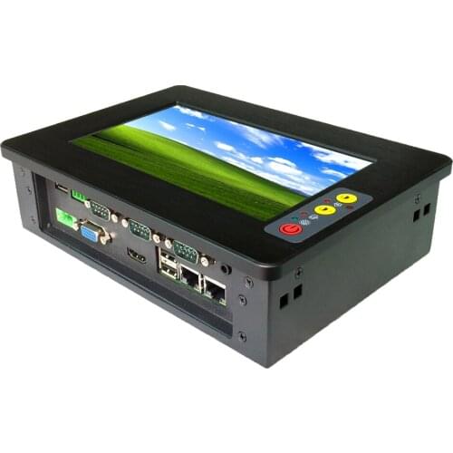 Brightness adjustable 7 inch 4*RS485 port all in one pc touch screen industrial panel pc