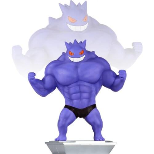 Pokemon Fitness Muscle Man Gengar Diglett Psyduck Funny Creative Action Figures Model toy Cartoon Collection Model Ornament Toys