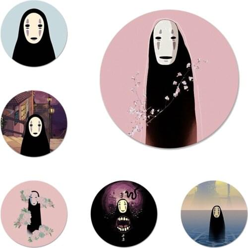 Spirited Away No Face Badge Brooch Pin Accessories For Clothes Backpack Decoration gift 58mm