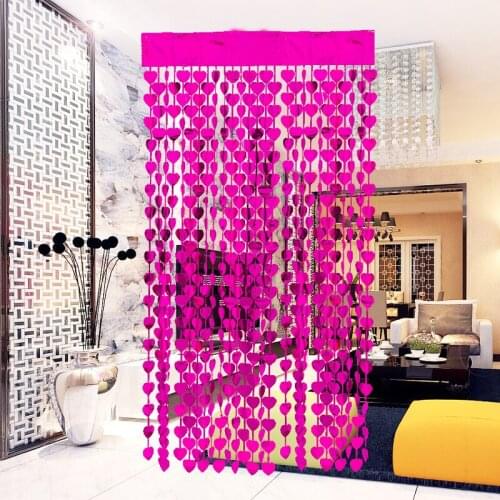 0.95*1.8m Heart Shape Wedding Decoration Foil Fringe Party Decoration Wedding Backdrop Curtain Photo Booth Backdrop anniversarie