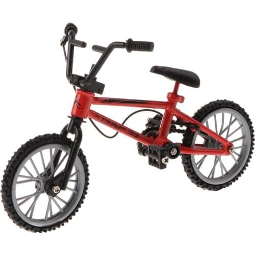 1:24 Scale Simulated Zinc Alloy Racing Bicycle Mountain Bike Mini Bicycle Model Decoration Crafts for Home (Red)