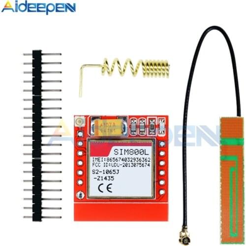 1Set SIM800L GPRS GSM Module Micro SIM Card Core Quad-band TTL Serial Port Antenna PCB Wireless WIFI Board For Arduino 3.7V-4.2V