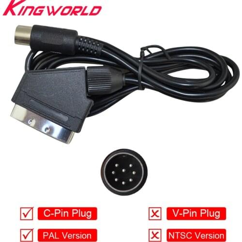 10pcs C-Pin PAL EU Plug Scart Cable for SEGA Genesis 1 for Mega Drive 1