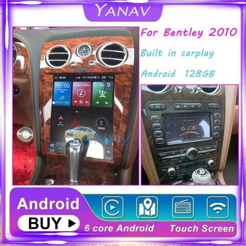 128G Car Radio Android tesla Screen For Bentley Flyin Spur 2020 Multimedia video Player GPS Navigation buit-in Carplay head unit