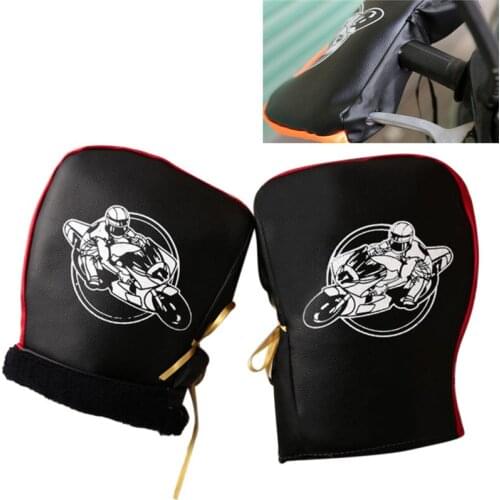 2pcs=1pair Waterproof Motorcycle Motor Handlebar Snowmobile winter Hand Warm Covers Gloves Unisex