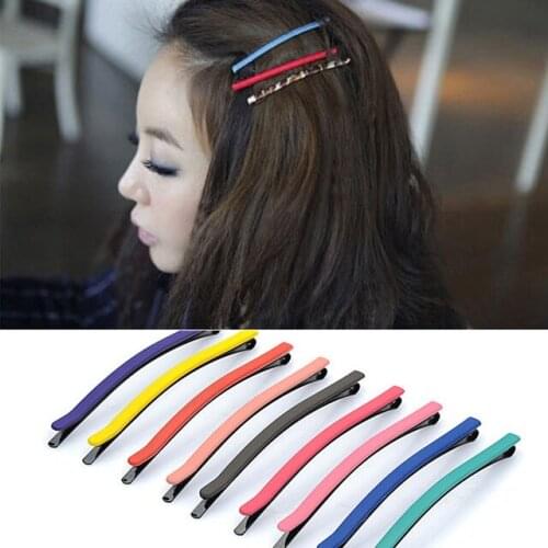 5 PCS/Lot High Quality Solid color Hair Clips Flat Barrettes Iron Hairpins DIY Hair Accessories for Women Girls