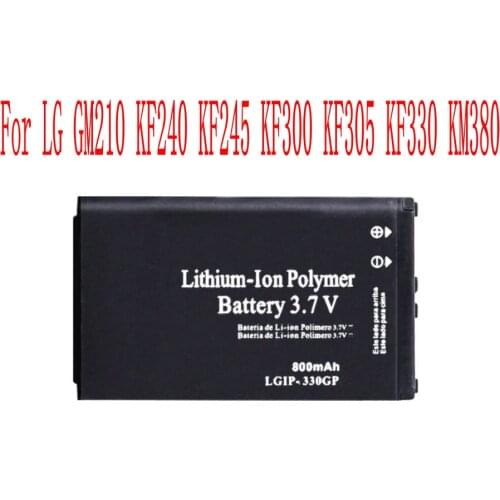 New High Quality 800mAh LGIP-330G Battery For LG GM210 KF240 KF245 KF300 KF305 KF330 KM380 Cell Phone