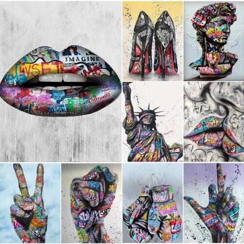 Diamond Painting Color Hand 5D DIY Diamond Embroidery Kit Full Size Round Square of Rhinestones Gesture Art Home Decoration Gift