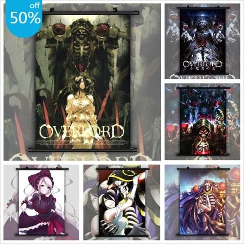 Overlord Albedo Ainz Ooal Gown Anime Posters Canvas Painting Wall Decor Poster Wall Art Picture for Living Room Decor Home Decor