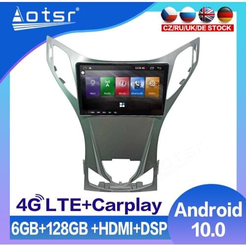 6GB+128GB Car Audio Radio Player For Hyundai AZERA Grandeur Android Multimedia GPS Navigation DVD Video Player Stereo HD Screen
