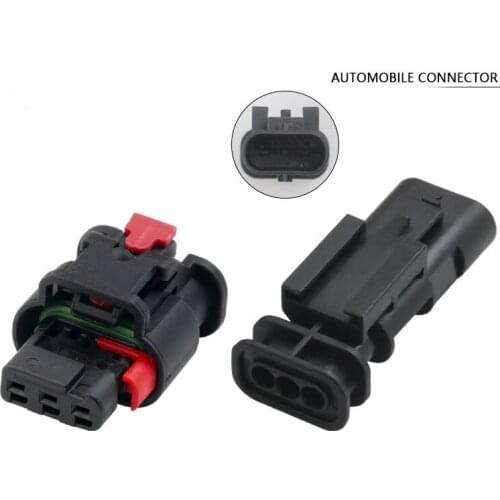 Free Shipping 500SETS 1488991-5 3Pin 1.2mm AMP Car Electrical Wire Waterproof Connector