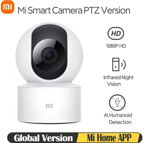 Xiao Mi Global Version Wireless PTZ Home Security IP Smart Camera AI Humanoid Detection 1080P Night Vision Video Monitor Mi-Home