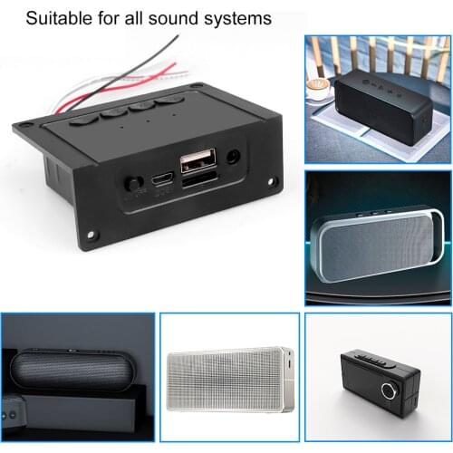 Bluetooth Receiver MP3 Player Decoder Board DC 5V 2*5W With Power Amplifier Function MP3 / U Disk / TF / LINE IN / FM Radio