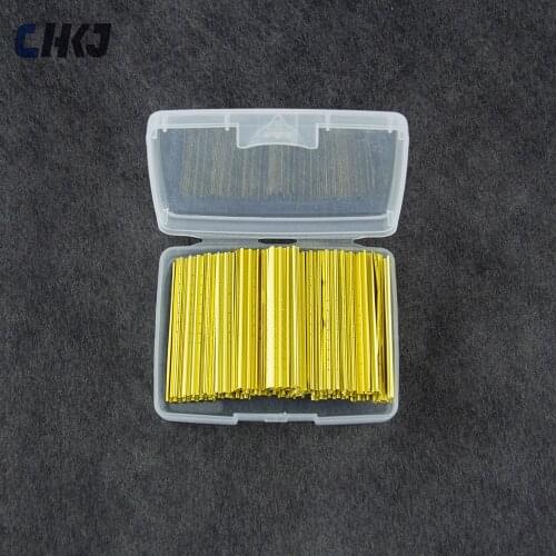 CHKJ 100PCS/lot Hand-made Golden Finished Tin Foil Strips Very Meticulous Workmanship Golden Finished Tin Foil Strips