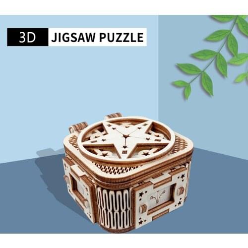 UGUTER Wooden Mechanical Model Creative Assembling Hakuna T703 Star Music Box Fidget Toys Gift For Girlfriend And Children