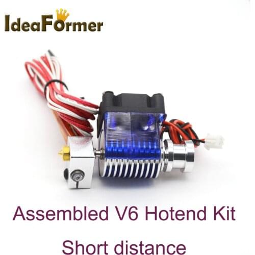 3D Printer V6 Wade Short distance J-head Hotend 12V/24V for 1.75mm/3.0mm Extruder with Nozzle &Cooling fan for RepRap All metal