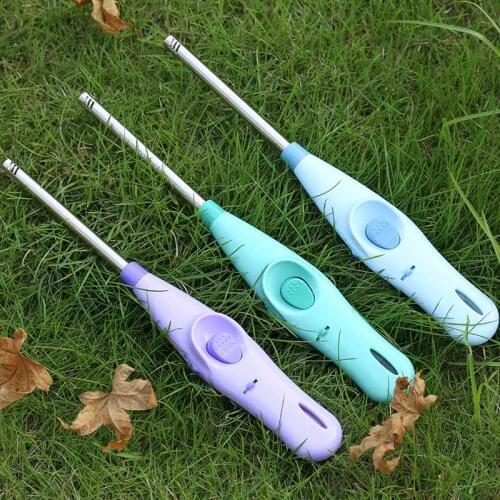 Long Kitchen Igniter Natural Gas Cigarette Candle Bonfire Barbecue Lighter Random Color JA55