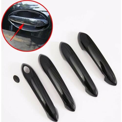 Exterior Door Handle Cover Trim Protector Parts Fit For BMW X5 G05 2019 2020 Carbon Fiber Accessories