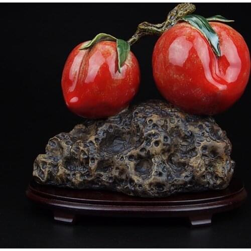 Folk Art Porcelain Ceramic Traditional Chinese Fruit Figurine Collection Vivid Handcraft for Home Decoration SYXF015