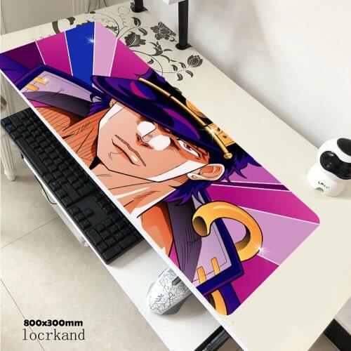 Anime Jojo Bizarre Adventure Gaming Mouse Pad Manga Laptop Computer Large Mouse Pad Rubber Unique PC manga Desk Mat Carpet