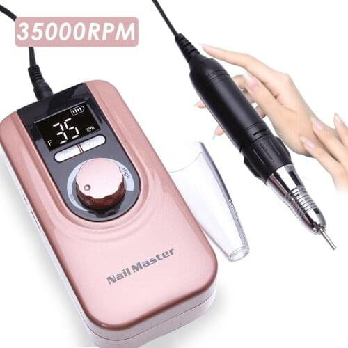 35000RPM Nail Drill Rechargeable Portable Manicure Machine For Acrylic Nails Removal Professional Nail Polisher Nail Salon Tools