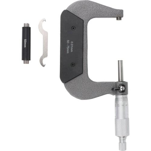 External Thread Micrometer 50-75Mm Precision 0.01Mm Gauge Mechanical Micrometer Spiral Micrometer