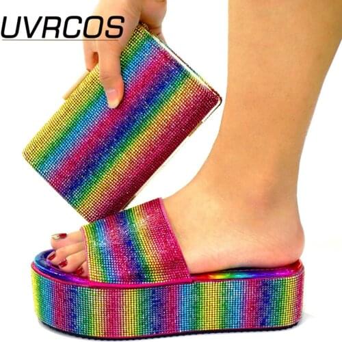 Latest Italian Matching Shoe and Bags Colour Wedding High Quality Matching Shoes and Bag Set In Heels Party Shoes and Bag Sets