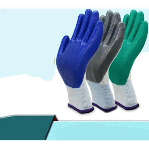 Pu coated palm gloves antistatic coated finger dipped non-slip gloves protection wear