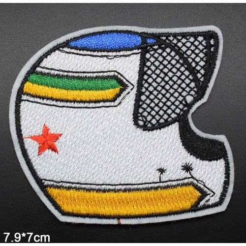 Rugby Football Helmet Iron On Embroidered Clothes Patches For Clothing Stickers Garment Wholesale