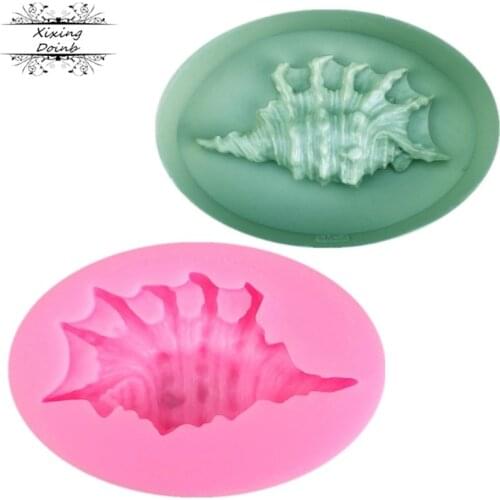DIY conch shell shape silicone mold cake decoration tool Candle Soap mold cake baking tool
