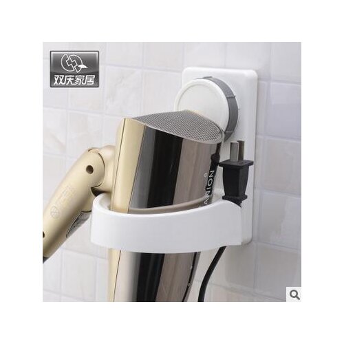 Vacuum Powerful Suction Cup Hair Dryer Holder Bathroom Organizer Plastic Hair Dryer Rack