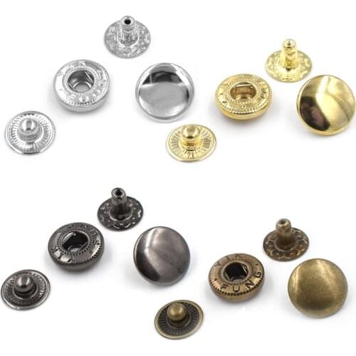 50 sets /lot 15mm Metal snap. fastener buttons, Rivet, T8 T5 T3 snaps jacket buttons Clothing & Accessories. Sewing repair