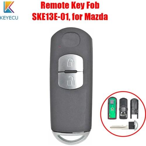 KEYECU SKE13E-01 Replacement Remote Key Fob 2 Buttons 433Mhz ID49 for Mazda 3 CX-5 2013 2014 2015 2016 2017 SKE13E01