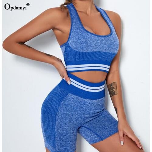 2Piece Women Seamless Yoga Sets Gym Clothing Sport Bra Push Up High Waist Tight Shorts Workout Suits Fitness Sportwear Yoga Wear