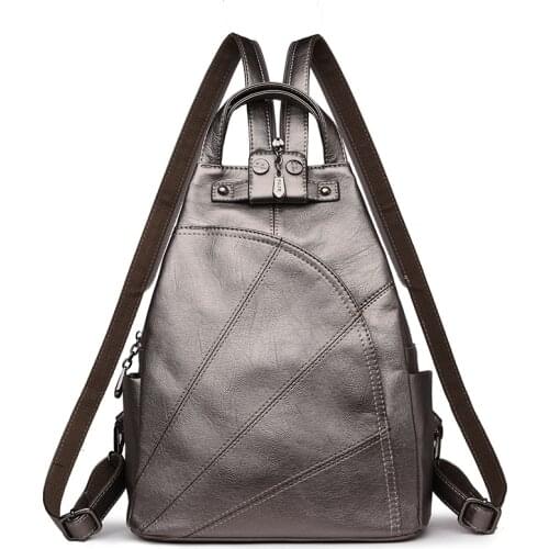 Ladies Travel Bagpack Mochilas School Bags for Girls Preppy 2021Women Leather Backpacks Vintage Female Shoulder Bag