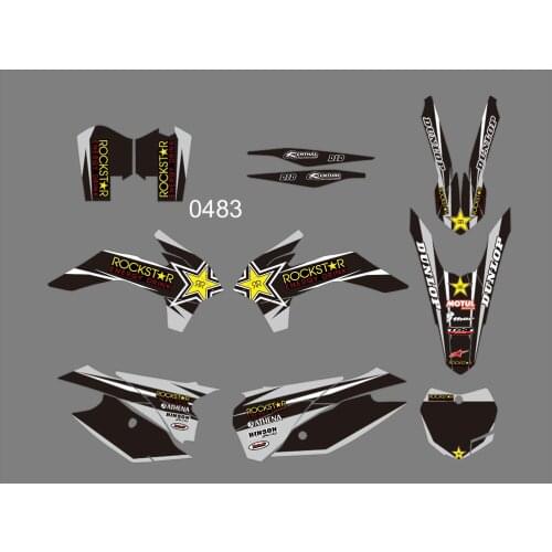 0483 Motorcycle Team Graphic & Backgrounds Decal Stiker Kits for KTM SX XC 125 200 250 300 350 450 450F 2013 2014 2015