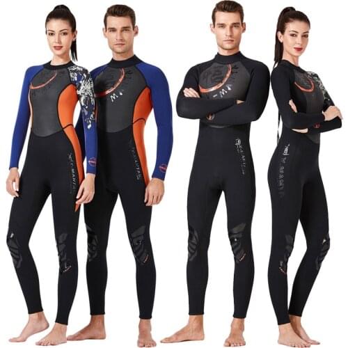 1.mmm Neoprene Man Woman diving suit surf long sleeved pants One Piece Full Body wetsuit diving suit male female swimsuit