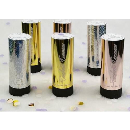 1 Pcs Confetti Popper Cannons PartyWedding Streamers Air Cannons Handheld Spring Firecracker Graduation Wedding Party Supplies