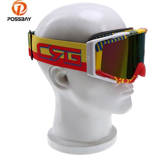 POSSBAY 1PCS Man Women Motorcycle Goggles Glasses Punk Motorbike Bicycle Bike Glasses For Motocross Goggles Cycling Eyewear